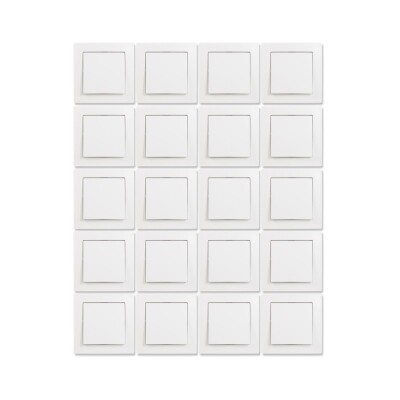 Wechselschalter McPower Flair 250V~/10A UP weiß inkl. Rahmen 20er-Pack