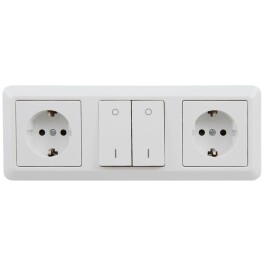 Steckdosenblock McPower Cup Aufbau weiß 2x...