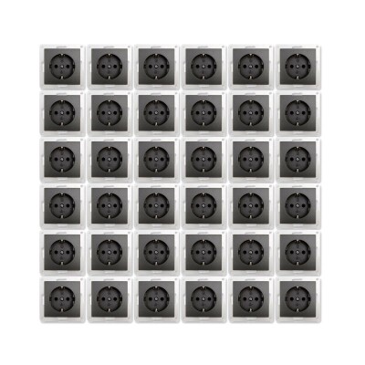 Schutzkontakt-Steckdose McPower Flair 250V~/16A Einsteckschutz 36er-Pack