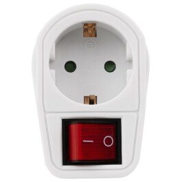 Steckdosenadapter McPower mit Schalter 230V/3500W 2-poliger AN/AUS Schalter