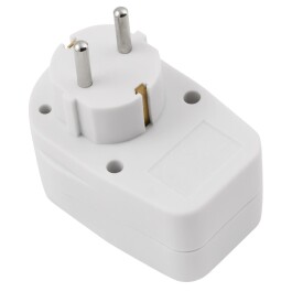 Steckdosenadapter McPower mit Schalter, 230V/3500W, 2-poliger AN/AUS  Schalter