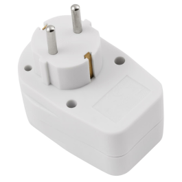 Steckdosenadapter McPower mit Schalter 230V/3500W 2-poliger AN/AUS Schalter