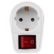 Steckdosenadapter McPower mit Schalter 230V/3500W 2-poliger AN/AUS Schalter
