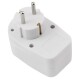 Steckdosenadapter McPower mit Schalter 230V/3500W 2-poliger AN/AUS Schalter