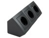Steckdosenblock McPower Flair Aufbau anthrazit 3-fach Schutzkontakt + USB