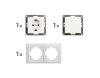 Schalter und Steckdosen Set McPower Flair Tür 2-fach-Style Profi Glasrahmen Steckanschluss