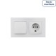 Schalter und Steckdosen Set McPower Flair Tür 2-fach-Style Profi Glasrahmen