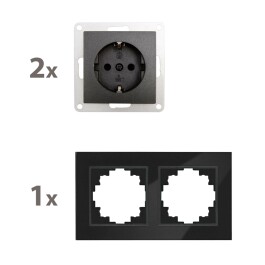 Steckdosen Set McPower Flair Beginner 2S-Style anthrazit...
