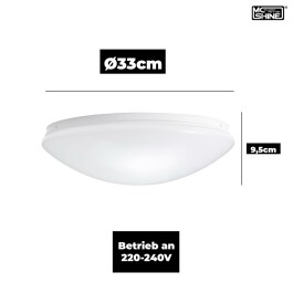 LED-Deckenleuchte McShine Star Ø33cm inkl. 2x 9W LED-Leuchtmittel