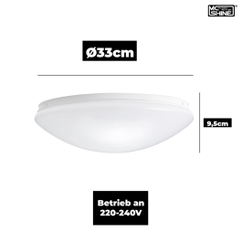 LED-Deckenleuchte McShine Star Ø33cm inkl. 2x 9W LED-Leuchtmittel