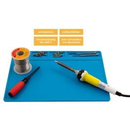 Silikon-Lötmatte McPower LM-11 28x20cm Hitzebeständig Antistatisch