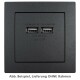 USB-Ladedose McPower Flair 2-fach 5V / 3,4A UP anthrazit