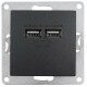 USB-Ladedose McPower Flair 2-fach 5V / 3,4A UP anthrazit