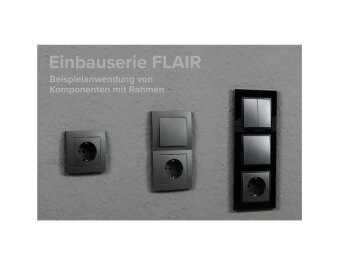 Schalter und Steckdosen Set McPower Flair Tür 2-fach-Style Glasrahmen