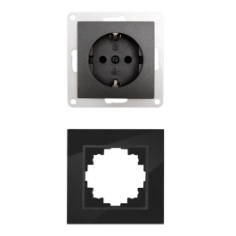 Schutzkontakt-Steckdose McPower Flair 250V~/16A UP Einsteckschutz anthrazit