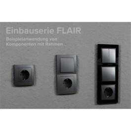 Schutzkontakt-Steckdose McPower Flair 250V~/16A UP Einsteckschutz anthrazit