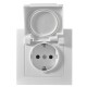 Schutzkontakt-Steckdose McPower Flair 250V/16A UP IP44 weiß Steckanschluss