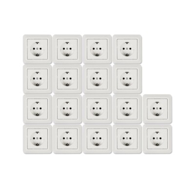 Schutzkontakt-Steckdose McPower Cup Einsteckschutz 18er-Pack inkl. Rahmen
