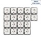 Schutzkontakt-Steckdose McPower Flair 250V~/16A UP Klemmanschluss 18er-Pack