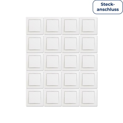 Wechselschalter McPower Flair Steckanschluss weiß inkl. Rahmen 20er-Pack