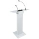 Aktives Konferenz-Rednerpult BST AMC73-W 90W 4 Lautsprecher 2 UHF-Mikros