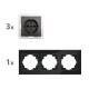 Steckdosen Set McPower Flair Beginner 3S-Style anthrazit + Glasrahmen