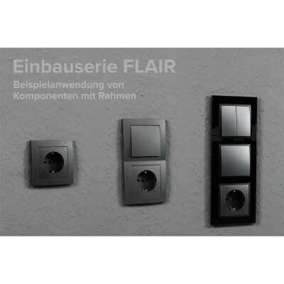 Schalter und Steckdosen Set McPower Flair Tür 3-fach-Style Glasrahmen