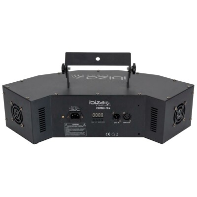 LED-Lichteffekt IBIZA COMBI-FX4 DMX gesteuert 3in1 Wash-Moon-Strobe