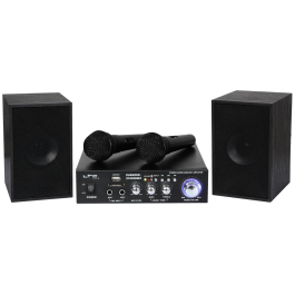 Karaoke-Set LTC STAR2-MKII USB/SD Bluetooth inkl. zwei Mikrofone und Boxen