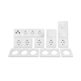 Schalter und Steckdosen Set McPower Flair Wohnlandschaft Dimmer 20-teilig weiß