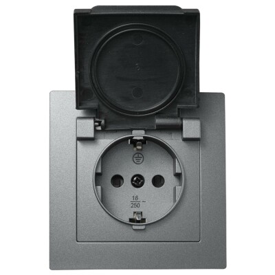 Schutzkontakt-Steckdose McPower Flair 250V/16A UP IP44 Klemmanschluss