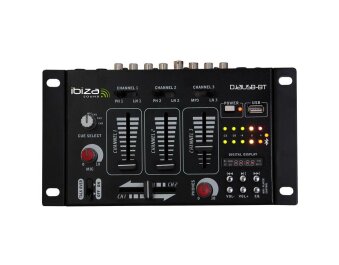 4-Kanal Mischpult IBIZA DJ21USB-BT Bluetooth USB 7 Eingänge