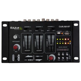 4-Kanal Mischpult IBIZA DJ21USB-BT Bluetooth USB 7...