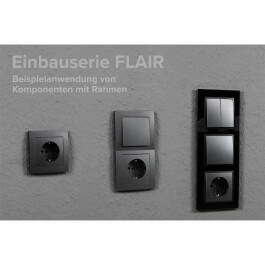 Schalter und Steckdosen Set McPower Flair Tür 2-fach-Style Profi Glasrahmen Steckanschluss