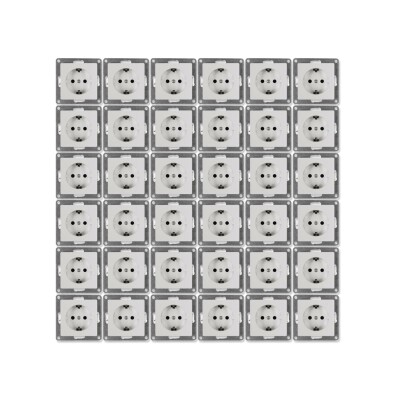 Schutzkontakt-Steckdose McPower Cup 250V~/16A UP Einsteckschutz 36er-Pack