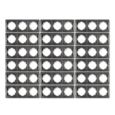Rahmen McPower Flair 3-fach anthrazit 18er-Pack