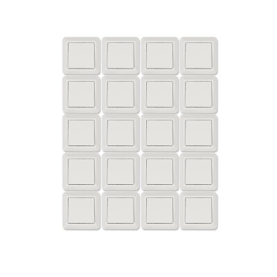 Wechselschalter McPower Cup 250V~/10A UP weiß inkl. Rahmen 20er-Pack