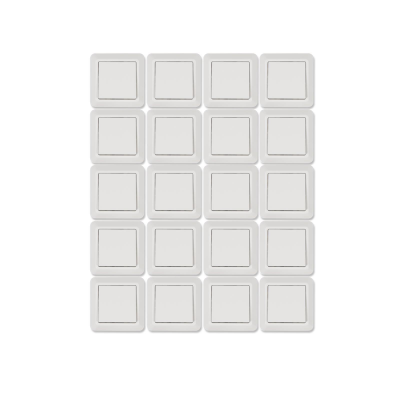 Wechselschalter McPower Cup 250V~/10A UP weiß inkl. Rahmen 20er-Pack