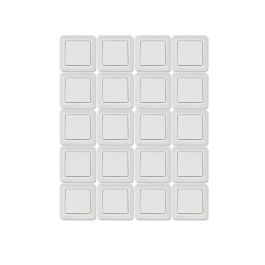 Wechselschalter McPower Cup 250V~/10A UP weiß inkl. Rahmen 20er-Pack