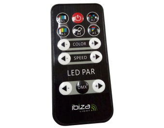 LED-Lichteffekt IBIZA PAR-MINI-RGB3 12x 3W RGB LED Musiksteuerung DMX