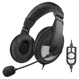 Stereo Headset High Quality USB schwarz