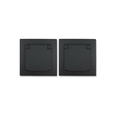 Schutzkontakt-Steckdose McPower Flair 250V~/16A UP IP44 anthrazit,2er-Pack