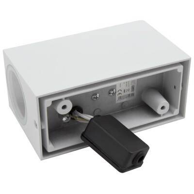 Wandleuchte McShine Square-W weiß IP44 2x GU10 Aluminium Gehäuse