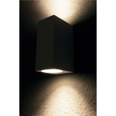 Wandleuchte McShine Square-W weiß IP44 2x GU10 Aluminium Gehäuse