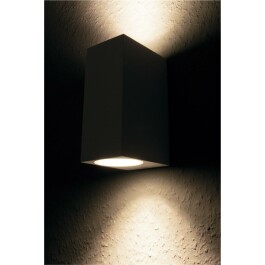 Wandleuchte McShine Square-W weiß IP44 2x GU10 Aluminium Gehäuse