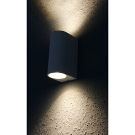 Wandleuchte McShine Oval-W weiß IP44 2x GU10 Aluminium Gehäuse