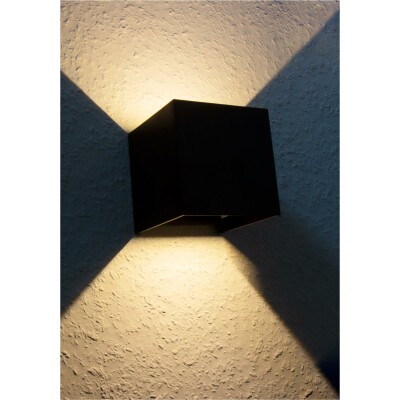 LED-Wandleuchte McShine LW-107 IP54 2x3W 3000K warmweiß schwarz