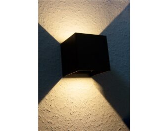LED-Wandleuchte McShine LW-107 IP54 300lm 6W 3000K warmweiß schwarz