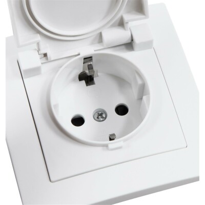 Schutzkontakt-Steckdose McPower Flair 250V~/16A UP IP44 weiß 2er-Pack