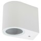 Wandleuchte McShine Oval-W weiß IP44 1x GU10 Aluminium Gehäuse